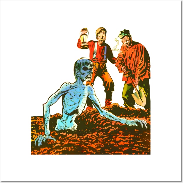 Return from the grave. Tomb of Terror. Tales beyond belief and imagination. Zombie Comic Retro Vintage Wall Art by REVISTANGO